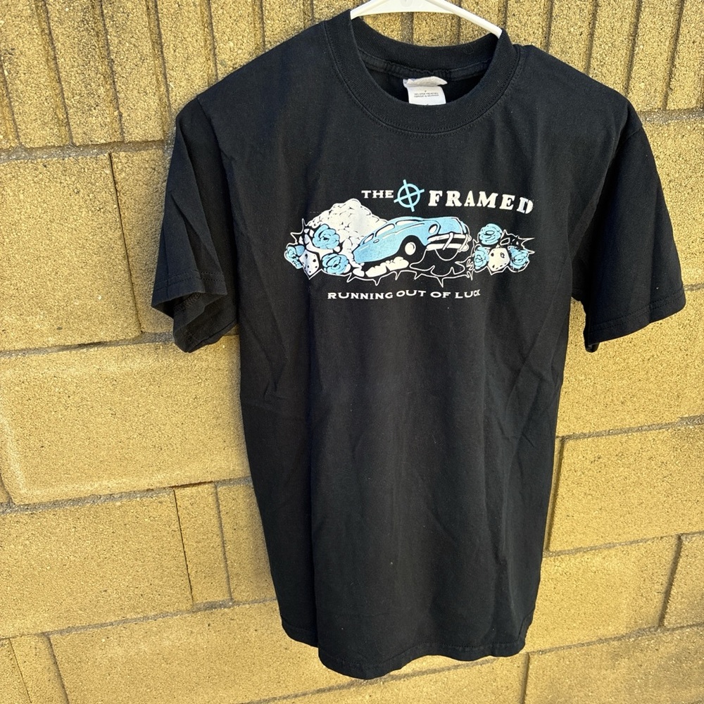 The Framed Gildan Black Tee with Blue Graphic